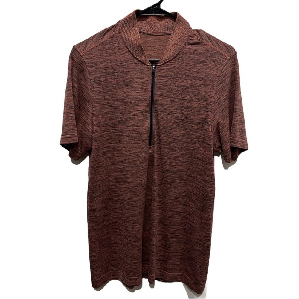 Lululemon Men's Small Metal Vent Tech Surge Half-Zip Heather Short Sleeve Top